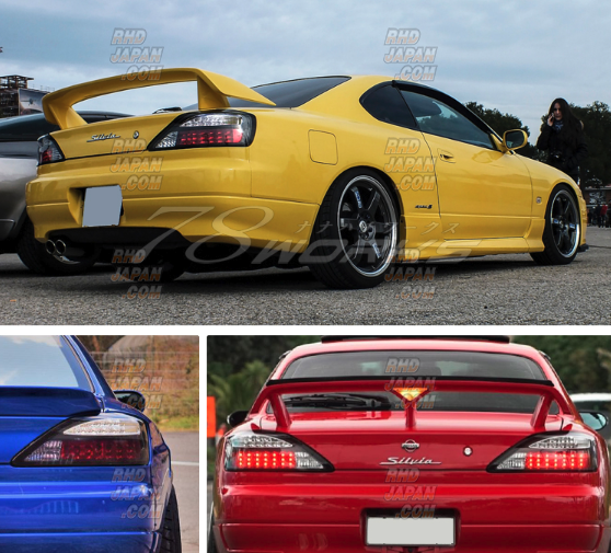 78 Works LED Tail Lamp Version 2 Full Clear - Silvia S15 - RHDJapan